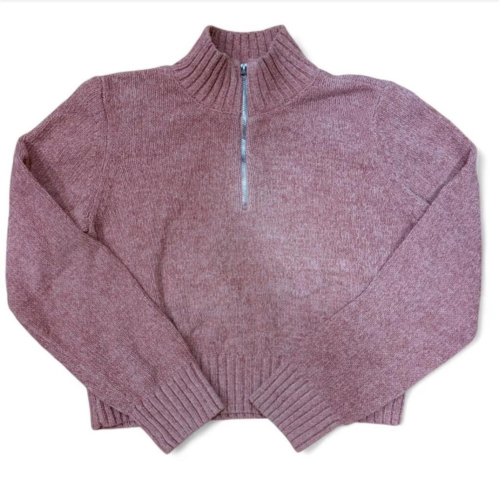 Light pink quarter zip sweater